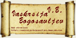 Vaskrsija Bogosavljev vizit kartica
